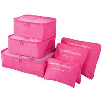 Life Travel Organizer per valigia rosa 6 pz