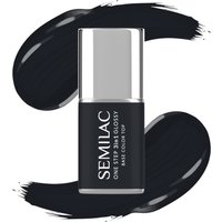Semilac Smalto Semipermanente One Step Glossy, S190 The Black