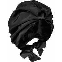 Cat&Cat Turbante di Seta Legato Maxi Comfort, Nero