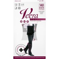 Veera Travel Calze a compressione per uomo 140 Den Colore nero, Taglia 1/S