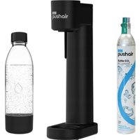 Dafi ushAir Saturatore con cartuccia CO2 + Bottiglia 0,7 l, nero