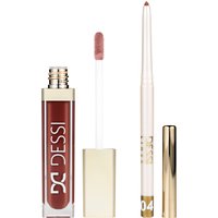 Dessi Cosmetics Set Lucidalabbra Creamy Cover Lip Tint 115 Chocolate + Matita Contorno Labbra 04