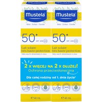 Mustela Sun Latte Protettivo SPF 50+, Confezione Doppia