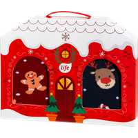 Life Confezione da 2 Calzini in Casetta per Natale