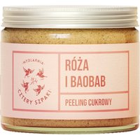 Mydlarnia Cztery Szpaki Scrub zuccherino per il corpo, Rosa e baobab