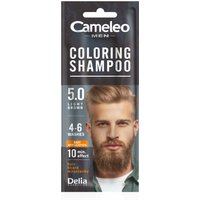 Delia Cameleo Men Shampoo Colorante, 5.0 Castano Chiaro bustina.
