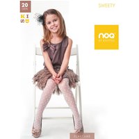 Noq by Knittex Collant bambini Sweety 20 den bianco, 140-146
