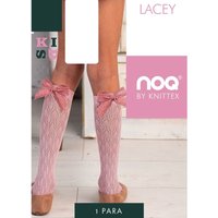 Noq by Knittex Calzini al Ginocchio Bambina Lacey bianco 18-22
