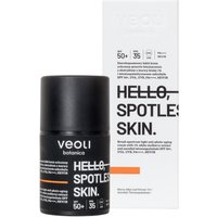 Veoli Botanica Hello, Spotless Skin Crema Protettiva Leggera ad Ampio Spettro contro l'Invecchiamento Cutaneo da Fotoesposizione, SPF50+