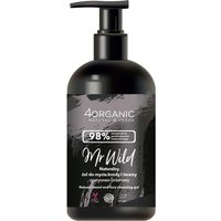 4Organic Mr Wild Gel Naturale Detergente per Barba e Viso al Profumo di Cipresso e Zenzero 200 ml