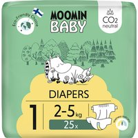 Moomin Baby 1 Newborn 2–5 Kg Pannolini Eco, 25 pezzi.