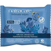 Natracare Salviette per l'igiene intima con rosa, camomilla e calendula 12 pz.