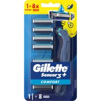Gillette Sensor3 Plus Comfort Rasoio + ricariche, 8 pezzi.