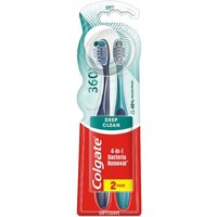 Colgate Spazzolino da denti 360 Deep Clean, setole morbide, confezione da 2.