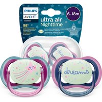 Avent Ciuccio Ultra Air 6-18m, notturno 2 pz