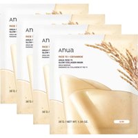 Anua Rice 70 Glow Collagen Mask, Maschere idrogel rassodanti con collagene e acqua di riso, 4x38g
