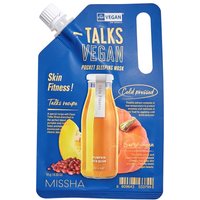 Missha Talks Vegan Squeeze Pocket Maschera Notte, Skin Fitness 10 g