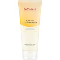 Cell Fusion C Pore Sun Cleansing Foam, Schiuma Detergente per il Viso dai Filtri Solari