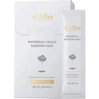 D'Alba Waterfull Vegan Maschera notte idratante per il viso, 4 pz
