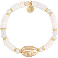 By Dziubeka Braccialetto con conchiglie bianche