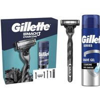 Gillette Mach3 Charcoal Set Uomo Rasoio + 1 Llama + Gel