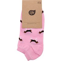 Life Calzini in cotone Hipster motivo Cane Beagle rosa, taglia 35-39
