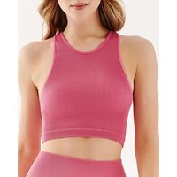 Gabriella Top Senza Cuciture Halter Rib Rosa