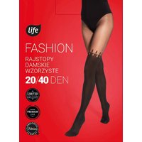 Life Collant da donna con motivo Alberi di Natale, taglia 2 nero/nero