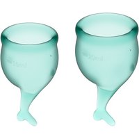 Satisfyer Feel Secure Menstrual Cup Dark Green - coppetta mestruale 2 pz