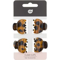 Life Mollette per Capelli Marroni 4 pz