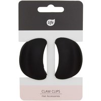 Life Fermagli per Capelli Conchiglie Nero Opaco 2 pz