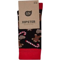 Life Calzini Hipster fantasia Biscotti neri taglia 35-38