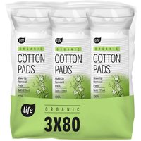 Life Pura Cotone Dischetti di Cotone Ecocert 3 x 80 pz