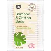 Life Ecocert Bastoncini igienici 200 pezzi.