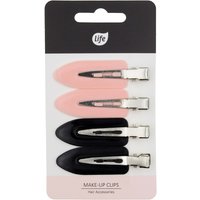 Life Mollette per Capelli Nero/Rosa 4 pz