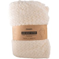 Mohani Turbante - Asciugamano per Capelli in Microfibra, Bianco
