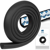 Sipo Nastro in Schiuma di Sicurezza per Bordi Acuti dei Mobili Forma L Nero