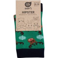 Life Calzini Hipster Bambino Motivo Renna Verde Taglia 19-22 1 Paio
