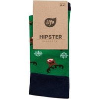 Life Calzini Hipster fantasia Renna verde taglia 35-38