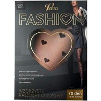 Veera Fashion Collant fantasia 70 DEN, Cuori, Taglia L Nero