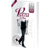 Veera Calze Anti-Trombo Uomo 70 DEN, Colore Nero, Taglia 3/L