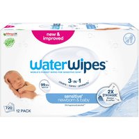 WaterWipes Bio - Salviette umidificate all'acqua, 12 x 60 pz.