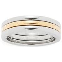 🦚 Damenring Astratto aus Edelstahl, teilvergoldet 🦚 Damenring Astratto aus Edelstahl, teilvergoldet