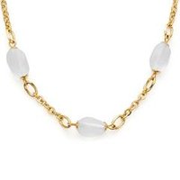 🦚 Kette Ofira aus vergoldetem Edelstahl, Bergkristall 🦚 Kette Ofira aus vergoldetem Edelstahl, Bergkristall