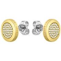 🦚 Damenohrstecker aus Edelstahl mit Glassteinen, IP Gold 🦚 Damenohrstecker aus Edelstahl mit Glassteinen, IP Gold