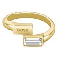 🦚 Offener Damenring Clia mit Kristall, Edelstahl, IP Gold 🦚 Offener Damenring Clia mit Kristall, Edelstahl, IP Gold