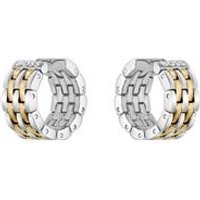 🦚 Isla Creolen für Damen aus Edelstahl, bicolor 🦚 Isla Creolen für Damen aus Edelstahl, bicolor