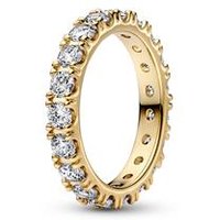🦚 Eternity Ring für Damen, goldfarben mit Zirkonia 🦚 Eternity Ring für Damen, goldfarben mit Zirkonia