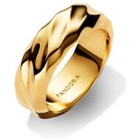 🦚 Breiter Ring für Damen Wellen, IP Gold, Essence 🦚 Breiter Ring für Damen Wellen, IP Gold, Essence