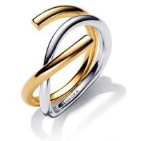 🦚 Essence Doppelring für Damen, 925er Silber, IP Gold 🦚 Essence Doppelring für Damen, 925er Silber, IP Gold